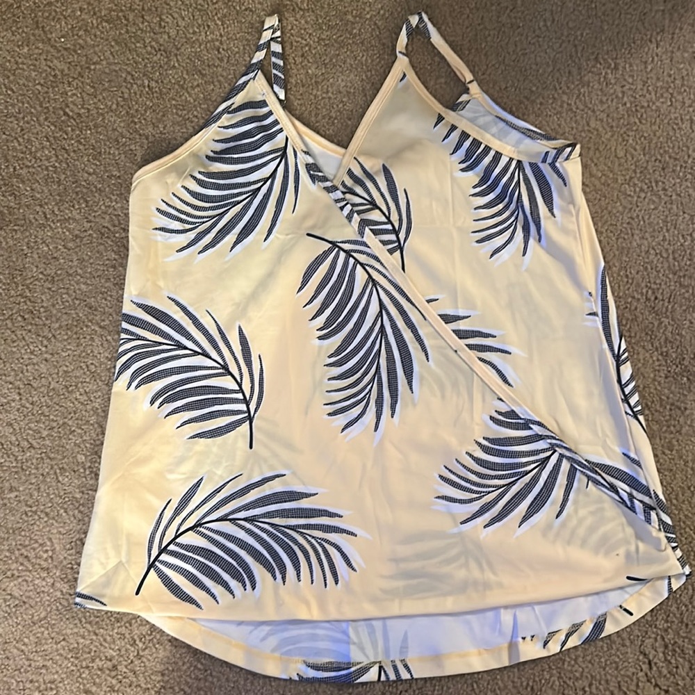 Yellow patterned tank top